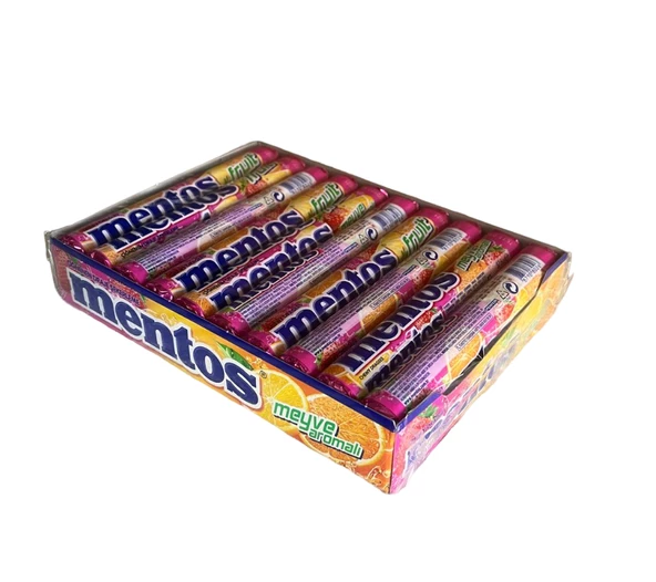 Mentos Karışık Meyve Aromalı Şeker 37,5 gr 20 Adet ürün görseli 1