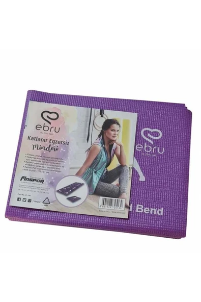 Ebru Mor Katlanır Egzersiz Minderi - Resim 3