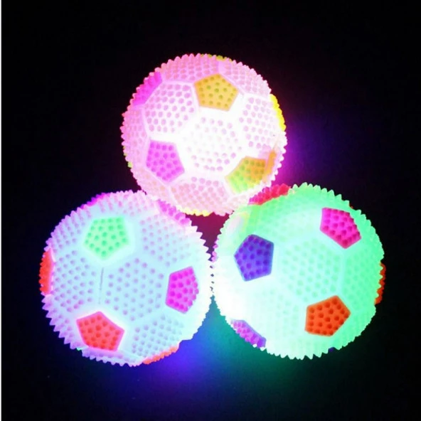3 PCS FLASHING LİGHT UP BALL 3 ADET SESLİ LED IŞIKLI MİNİ FUTBOL TOPU YOYO IŞIKLI STRES OYUNCAĞI ürün görseli 1