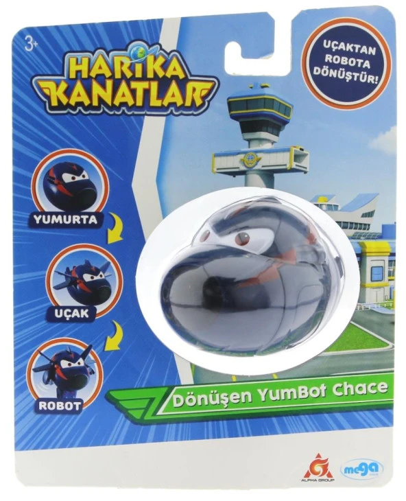 Harika Kanatlar Dönüşen Tekli Figür YumBot Ajan Chace ürün görseli 1