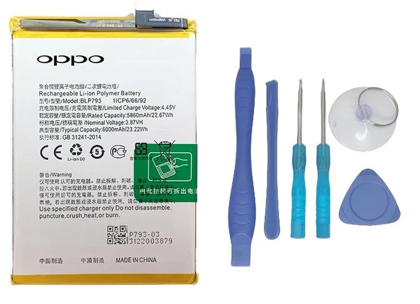 Oppo Realme C25 - Blp793 Batarya Pil Sıfır Orijinal + TAMİR SETİ ürün görseli 1