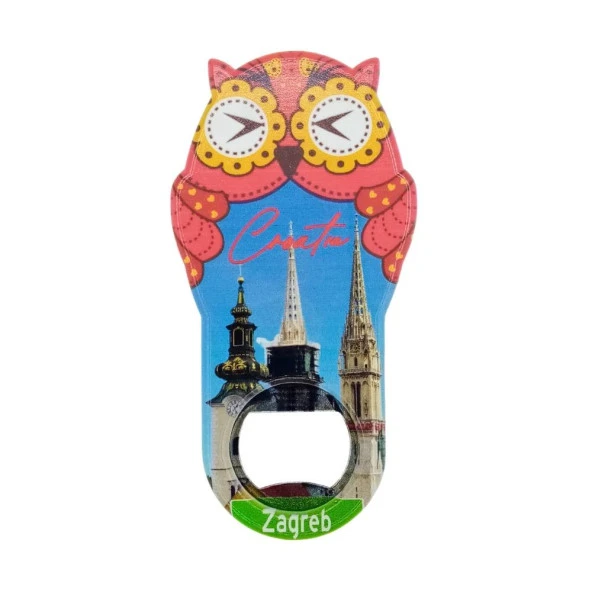 Hırvatistan Temalı Baykuş Magnet Kapak Açacak ürün görseli 1