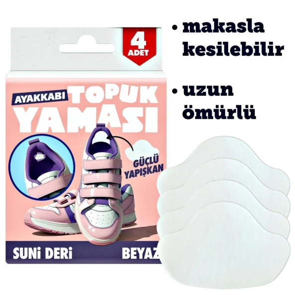 Ayakkabı Topuk Yaması Ayakkabı Tamir Yaması Sunni deri Kendinden Yapışkanlı-BEYAZ ürün görseli 1