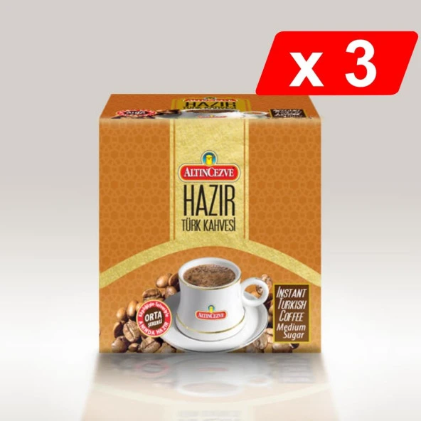 Altıncezve Hazır Türk Kahvesi Orta Şekerli (20 Adet x 9 Gr) 3LÜ PAKET ürün görseli 1