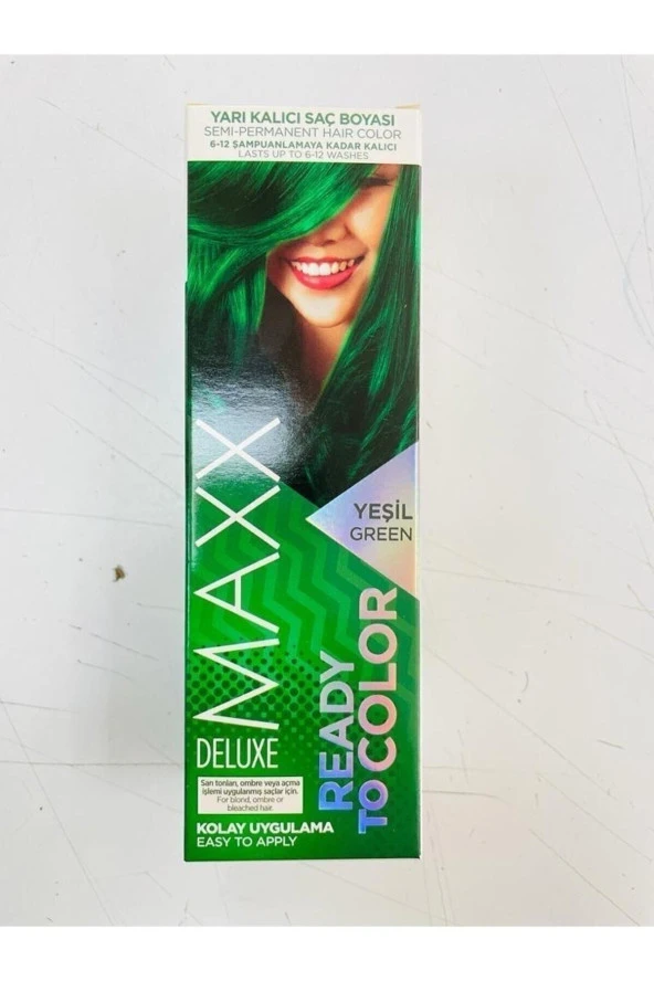 Maxx Ready To Color Yarı Kalıcı Saç Boyası - Yeşil ürün görseli 1
