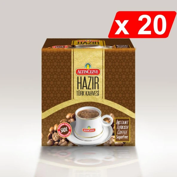 Altıncezve Hazır Türk Kahvesi Sade (20 Adet x 7 Gr) x 20 Paket ürün görseli 1