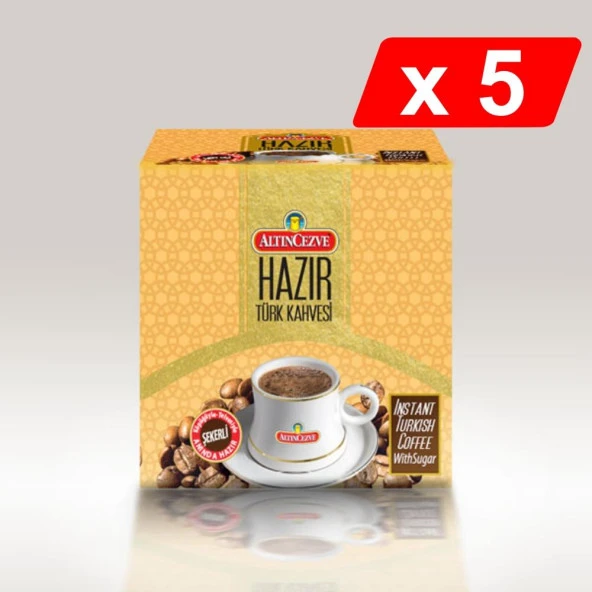 Altıncezve Hazır Türk Kahvesi Şekerli (20 Adet x 11 Gr) x 5 Paket ürün görseli 1