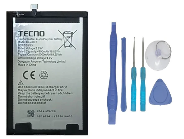 Tecno Camon 19 NEO Batarya Pil Sıfır Orijinal + TAMİR SETİ ürün görseli 1
