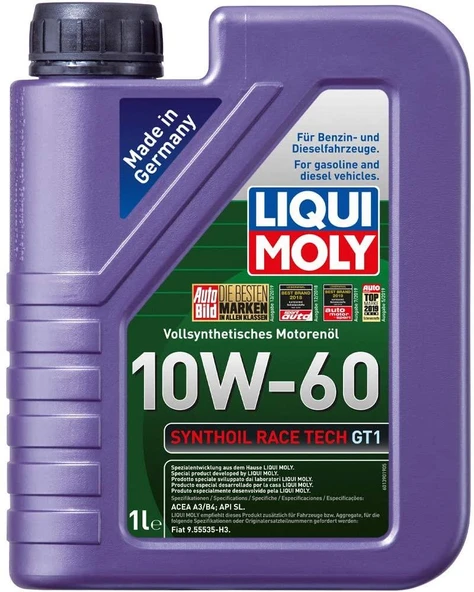 Liqui Moly Synthoil Race Tech GT1 10W-60 Sentetik Motor Yağı 1 lt.  8908 ürün görseli 1