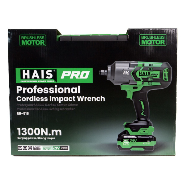 PTTAVM: Haispro RB-818 Profesyonel Darbeli Somun Sıkma 1300 Nm 21