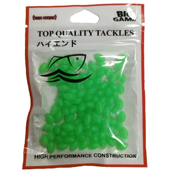 Sea Horse Fosforlu Yumuşak Boncuk 5*8mm (50 Adet) - Yeşil ürün görseli 1