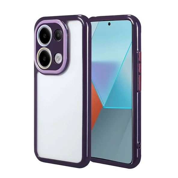 Xiaomi Poco M6 Pro 4G Kılıf Kamera Korumalı Renkli Kenar ve Çerçeve Tasarımlı Vitamin Kapak ürün görseli 1