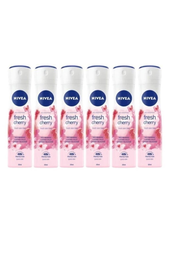 Fresh Cherry Kadın Deodorant 150 ml Sprey*6 Adet ürün görseli 1