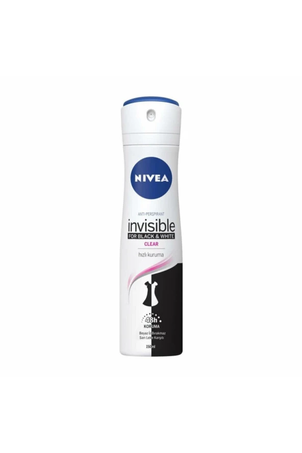 Invisible Black & White Clear 150 Ml 6 Adet - Resim 2