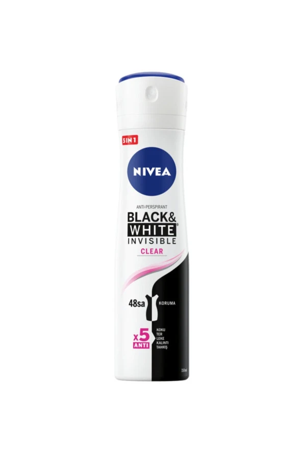 Invisible Black & White Clear 150 Ml 6 Adet - Resim 3
