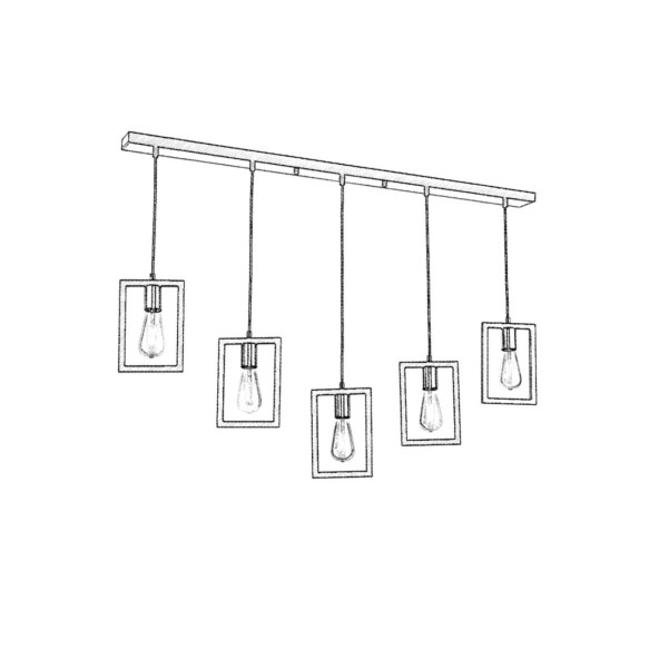 Avonni 60011 Modern Avize, 60 w, Siyah - Resim 2