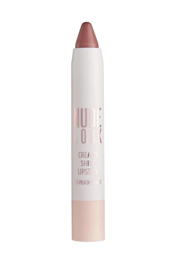 Golden Rose Nude Look Creamy Shine Lipstick No: 03 Peachy Nude - Kalem Ruj ürün görseli 1