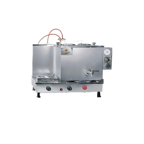 2 demlikli inoks çay ocağı 2 Gözlü İnoks Çay Kazanı Elektrik + Tüplü Çay Semaveri ETS sistemli Çay Makinesi ürün görseli 1