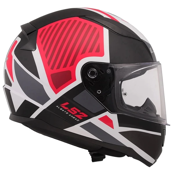 LS2 RRAPID 2 GRID MAT BEYAZ-KIRMIZI KASK - Resim 6