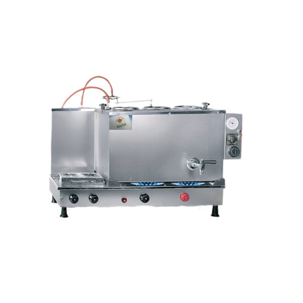 3 demlikli inoks çay ocağı 3 Gözlü İnoks Çay Kazanı Elektrik + Tüplü Çay Semaveri ETS sistemli Çay Makinesi ürün görseli 1