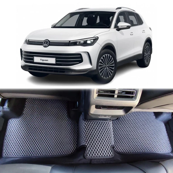 Bod Volkswagen Tiguan 3D Havuzlu Paspas 2024-Sonrası Siyah ürün görseli 1