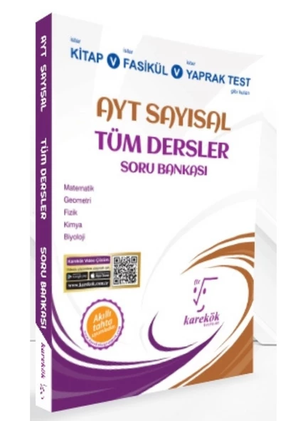 Karekök Yayıncılık AYT Tüm Dersler Soru Bankası Sayısal Yeni ürün görseli 1