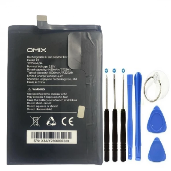 Omix X3 Pil Batarya +Tamir Set 5000 mAh ürün görseli 1