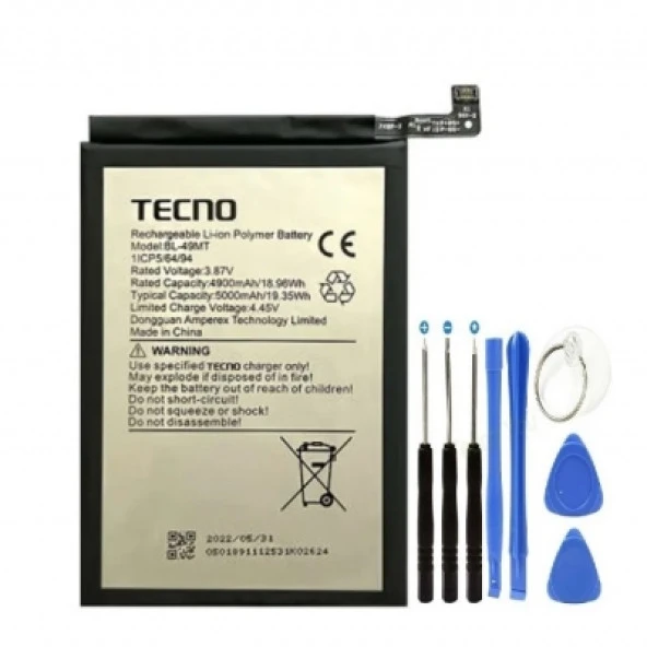 Tecno Camon 19 Pro Pil Batarya BL-49MT +Tamir Set ürün görseli 1