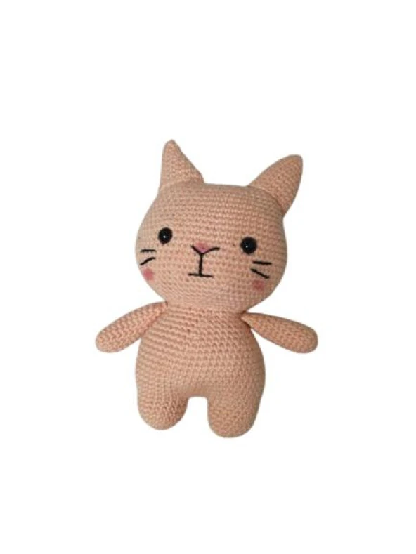 Yavru Ağzı Miniş Pisi Uyku Arkadaşı Amigurumi Organik Oyuncak ürün görseli 1