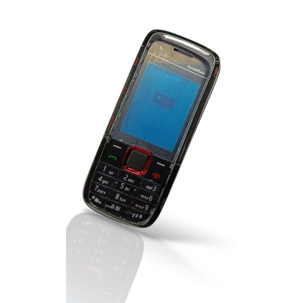 Nokia 5130 Kapak Nokia 5130 uyumlu Siyah Bordo ön Kapak Arka Kapak ve Tuş Takımı ürün görseli 1
