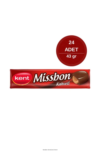 Kent Missbon Kahve Aromalı Nostaljik Şekerleme 43 gr - 24 Adet ürün görseli 1