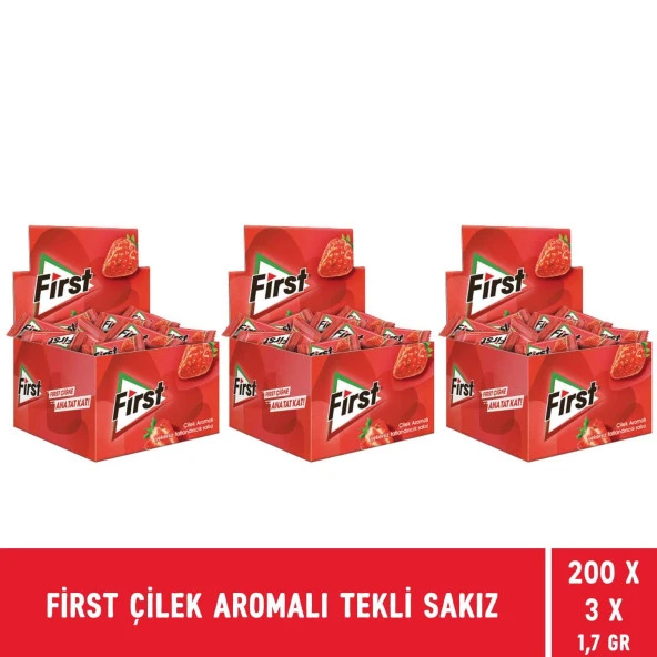 Çilek Aromalı Tekli Sakız 1,7 gr - 600 Adet