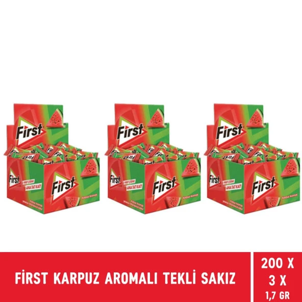 First Karpuz Aromalı Tekli Sakız 1,7 gr - 600 Adet ürün görseli 1