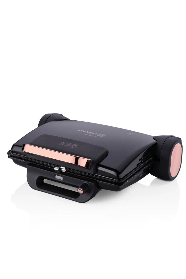 KORKMAZ A811-08 TOSTEMA MAXİ DELUXE TOST MAKİNESİ SİYAH ROSE GOLD ürün görseli 1
