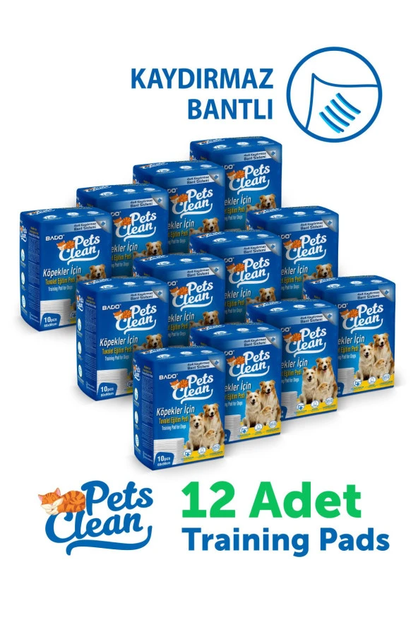 Pets Clean Eğitim(Çiş) Pedi 10lu 60*90Cm*12'li Paket ürün görseli 1
