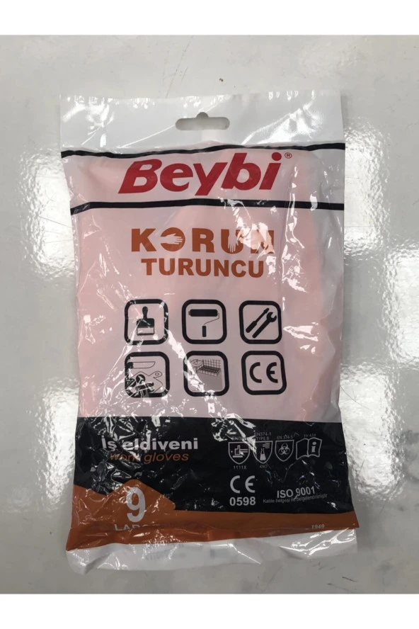 Turuncu Korun Eldiveni Tuğlacı Eldiveni 9-10 Numara - Resim 2