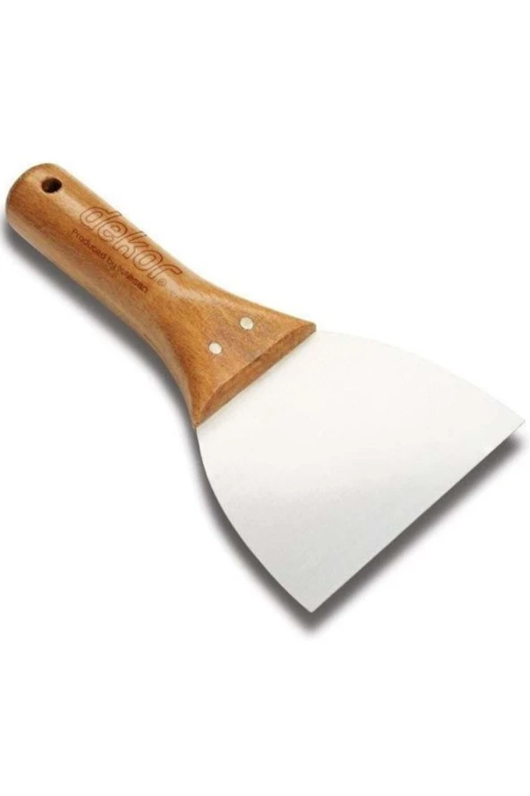 Hassan Çelik Paslanmaz Macun Ispatulası 14 Cm Ahşap Saplı ürün görseli 1