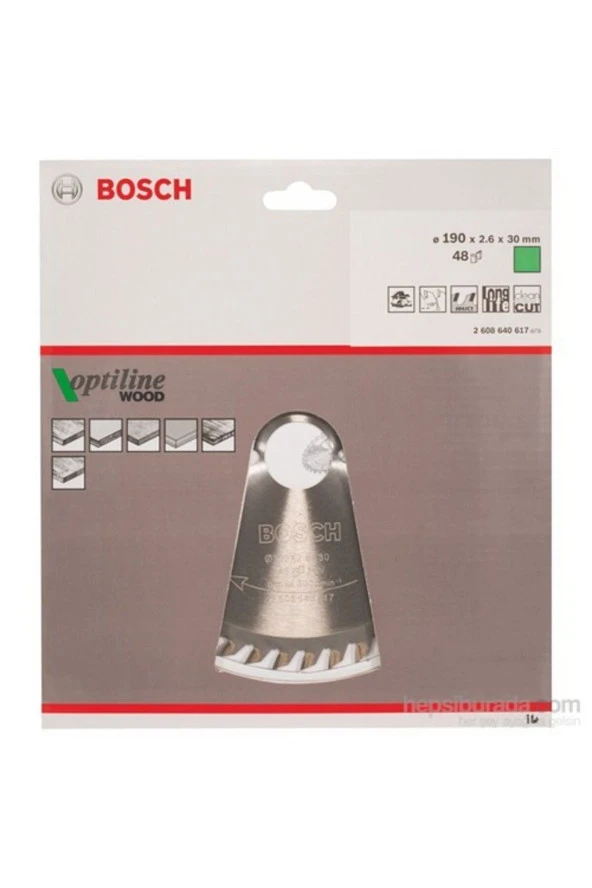 - Optiline Serisi Ahşap Için Daire Testere Bıçağı 190*30 Mm 48 Diş ürün görseli 1