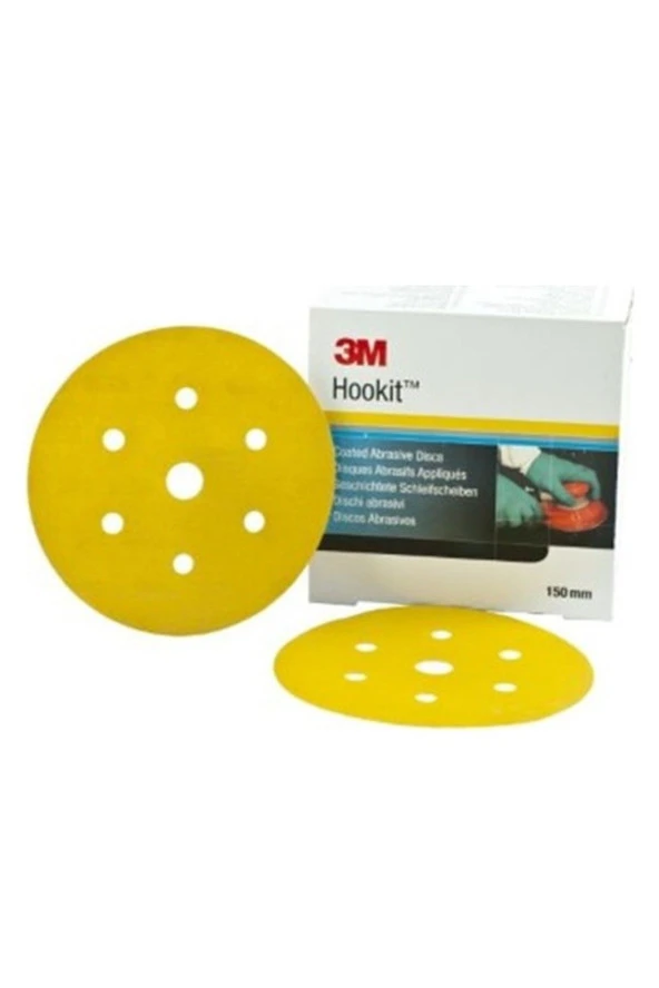80355 255P+ P80 Sarı 7 Delikli Disk Zımpara 100 'lü ürün görseli 1
