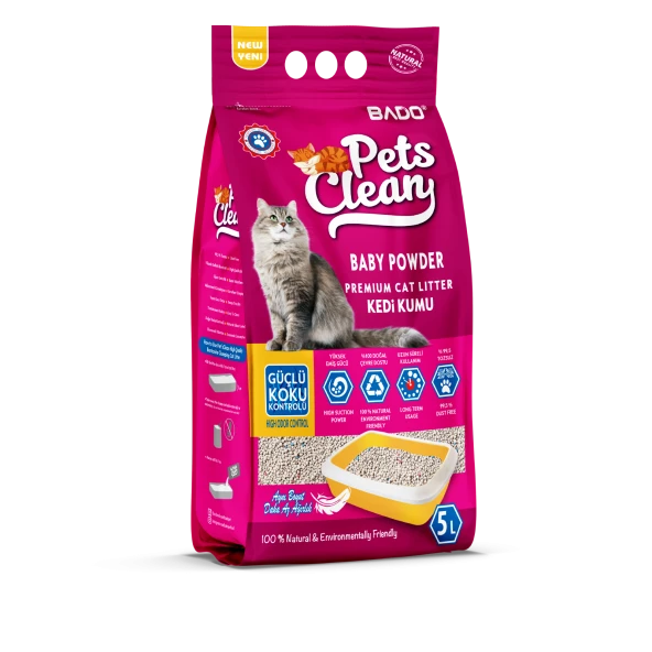 Pets Clean Kedi Kumu Pudra Kokulu 5LT ürün görseli 1