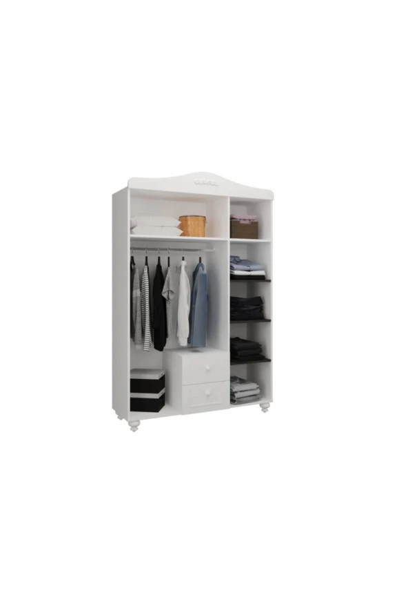 MERLİN MOBİLYA Tokyo 3 Kapaklı Dolap %100 Mdf - Resim 2