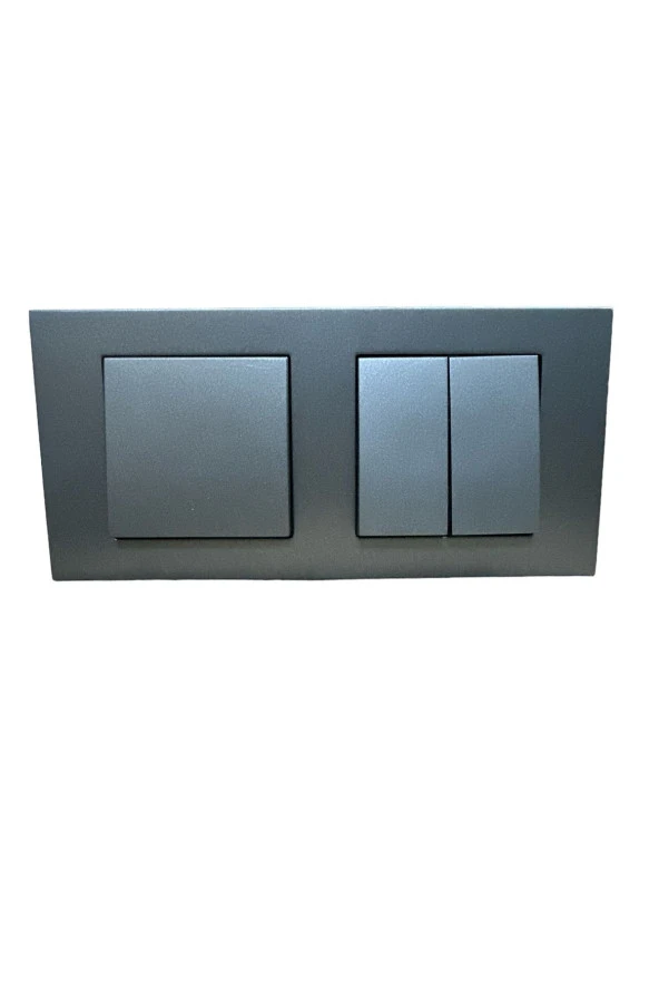 OVİVO GRANO FÜME ANAHTAR +KOMÜTATÖR  +İKİLİ ÇERÇEVE SET ürün görseli 1