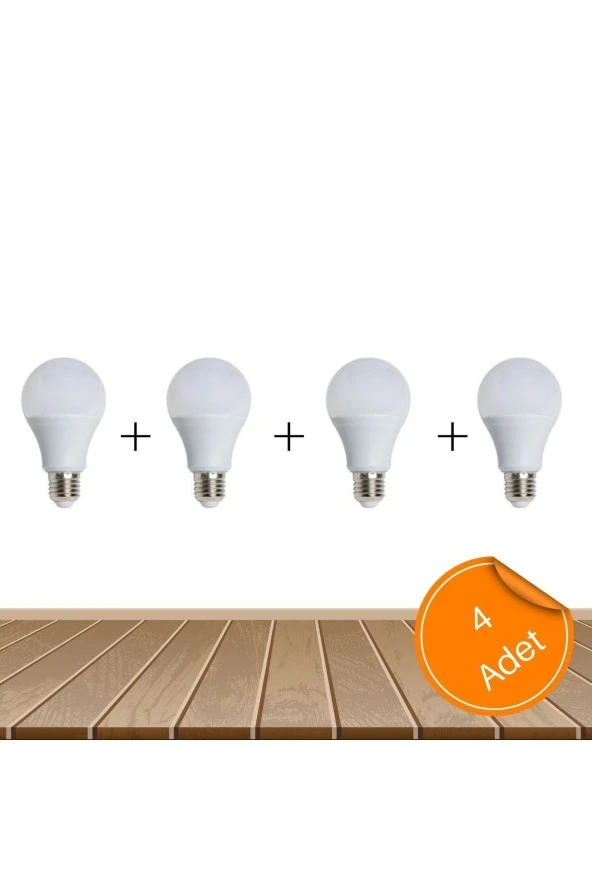 Led Ampul Beyaz Renk 9 Watt Tasarruflu 4'lü Paket ürün görseli 1