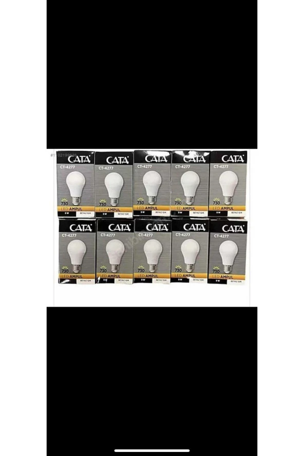 Beyaz Led Ampül 6400k 9w E27 10 Adet Ct-4277 ürün görseli 1