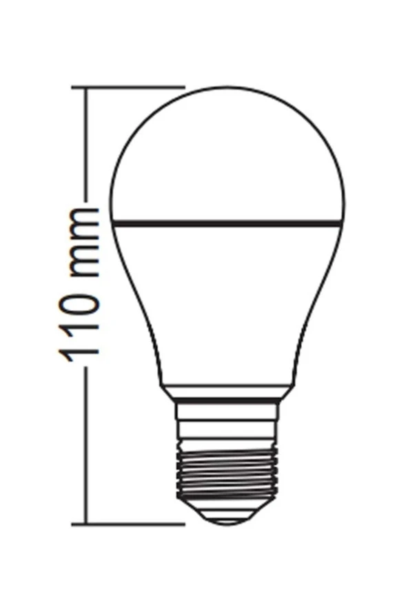 9w (60w) Beyaz Işık Led Ampul E27 Normal Duy - Resim 2