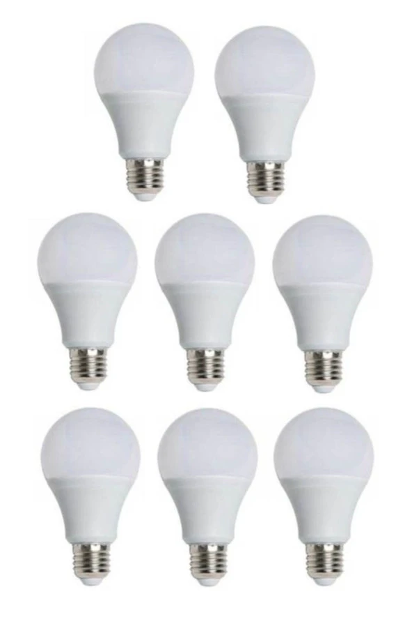 -4277 9w Led Ampul E-27 Duylu Beyaz Işık 8 Adet ürün görseli 1