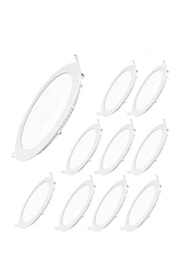 10 Lü Paket Marka  6 Watt 6500 K Led Panel Sıva Altı Spot Armatür delik Çapı ürün görseli 1
