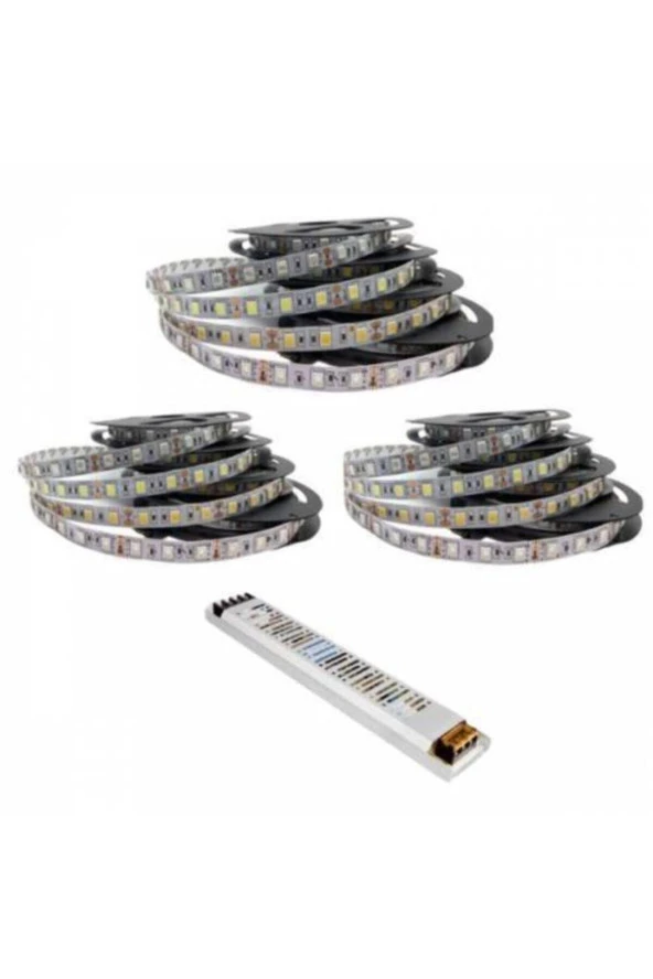 Şerit Led 15 Metre Gün Işığı + 12,5 Amper Ultra Slim Trafo Iç Mekan ürün görseli 1
