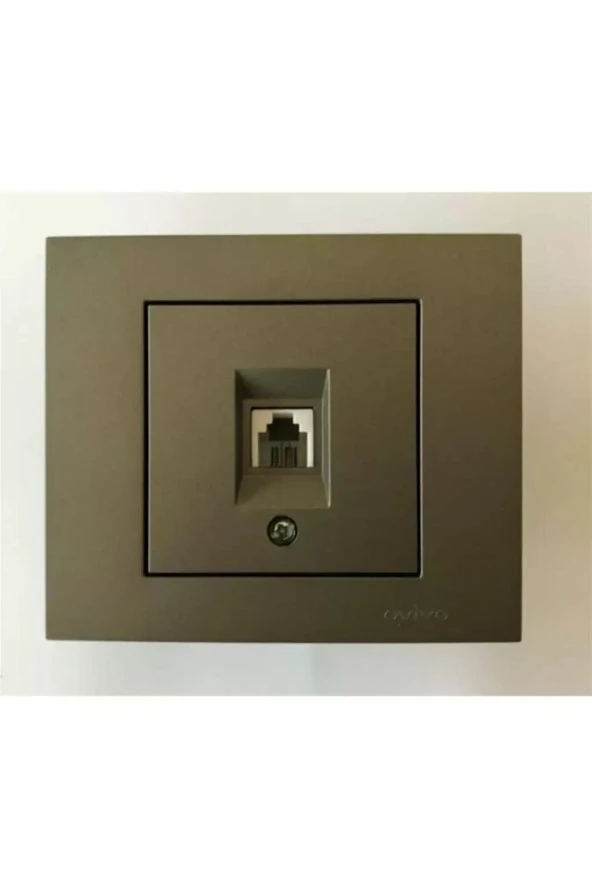 Seldur Grano Antrasit Numeris Telefon Prizi Cat3 + Çerçeve ürün görseli 1
