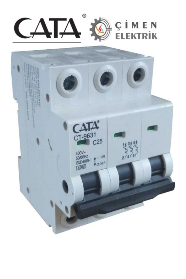 Ct 9631 3x25a 4.5ka C Tipi Otomatik Sigorta ürün görseli 1